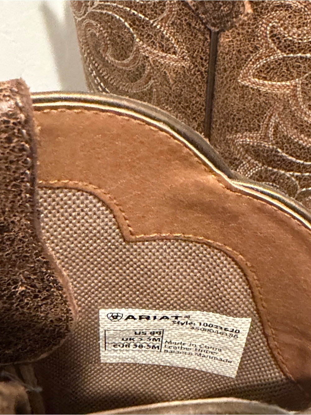 Ariat Brown Leather Western Cowboy Boots - Picture 4 of 4